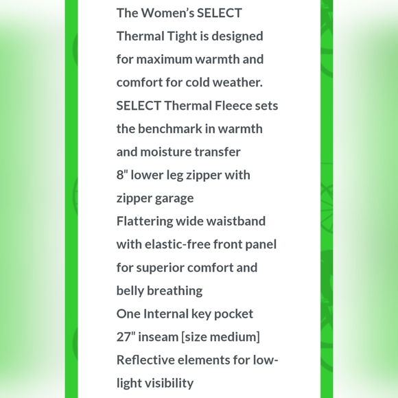 PEARL IZUMI Select Thermal Cycling Running Tight Black‎ Small - Picture 14 of 14